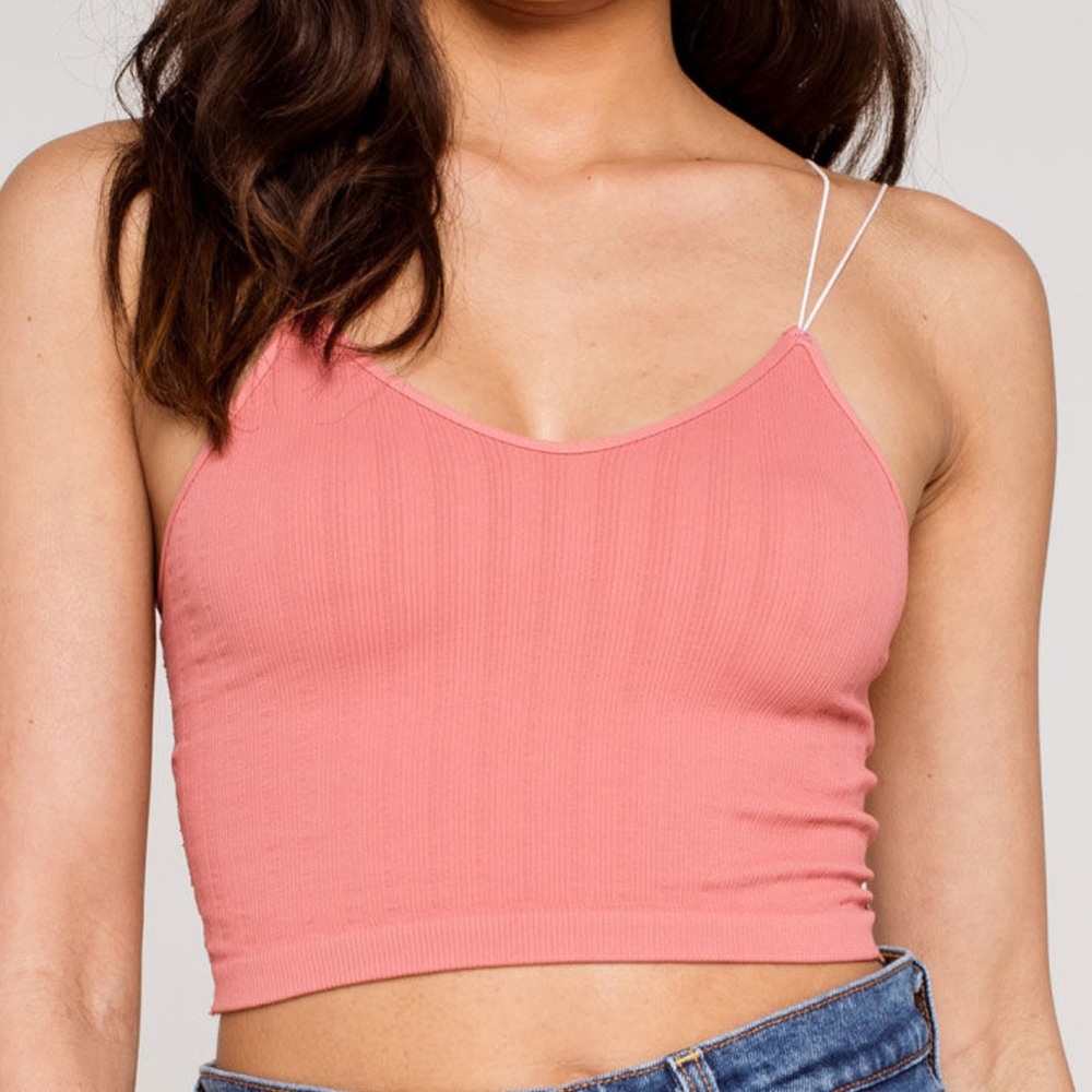 NWT Full Tilt Strappy Lace Back Seamless Cami - Picture 5 of 7